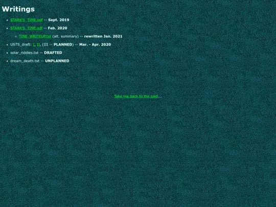 pages/writings screenshot