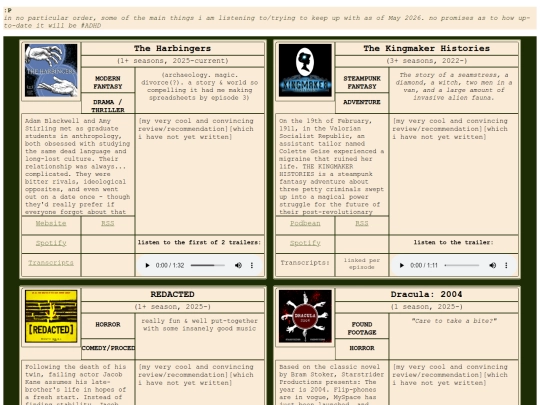 lists/currentish screenshot