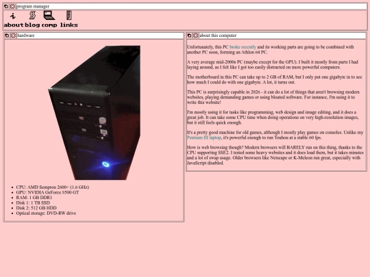 comp/sempron screenshot