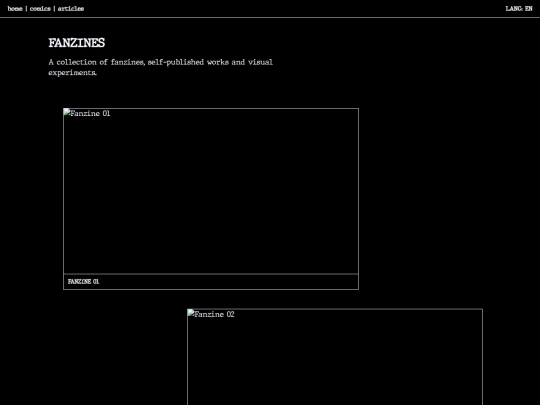 fanzines screenshot