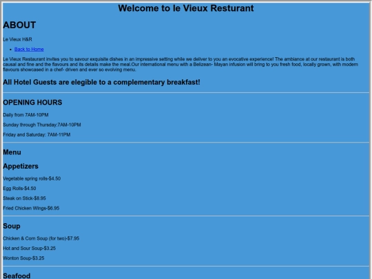 restaurant screenshot