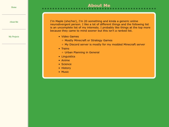 aboutme screenshot