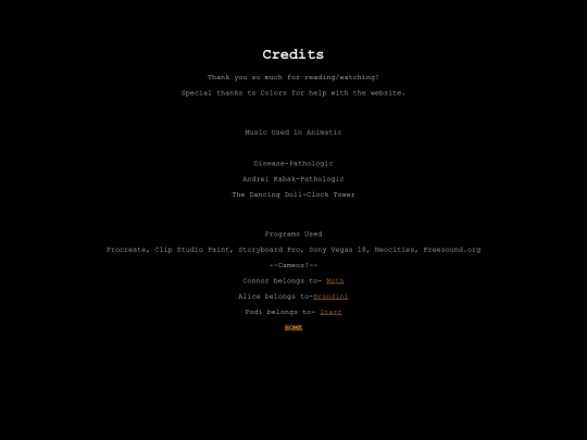 Credits screenshot