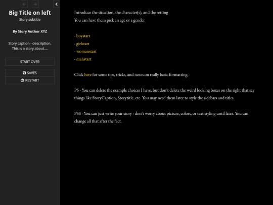1 Kkids Template Historical CYOA-black and gold screenshot