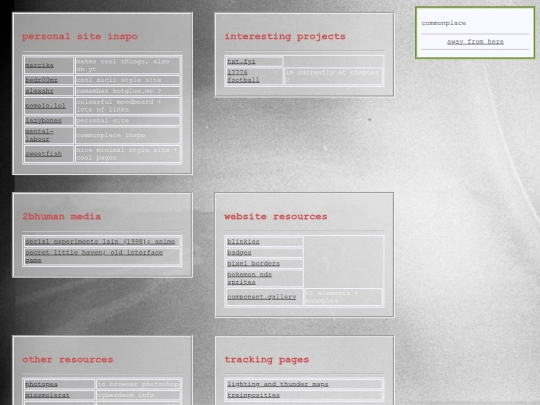 blog/commonplace screenshot