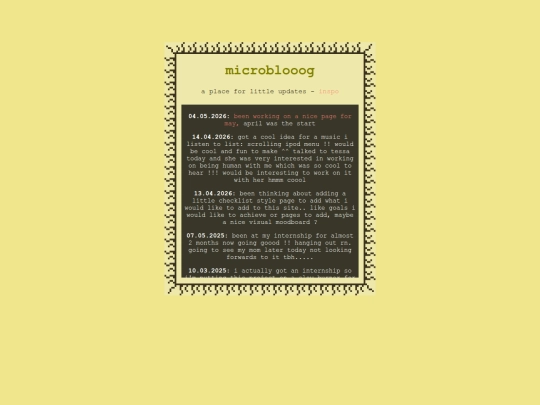 blog/microblog screenshot