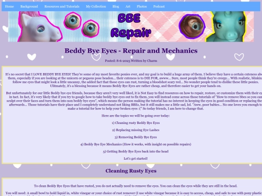 my blog pages/bbeeyes screenshot