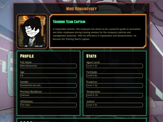 agent profiles/miho-romanovsky screenshot