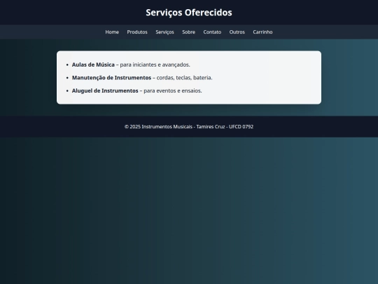 servicos screenshot