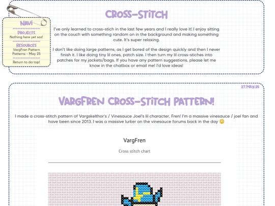 Personal/Hobby-Logs/Cross-Stitch screenshot