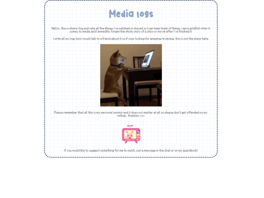 Personal/Media-Logs/MediaLogs-HomePAGE screenshot