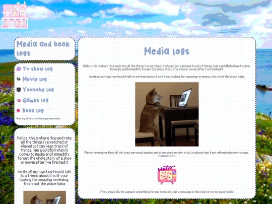 Personal/Media-Logs/Medialogs-home screenshot