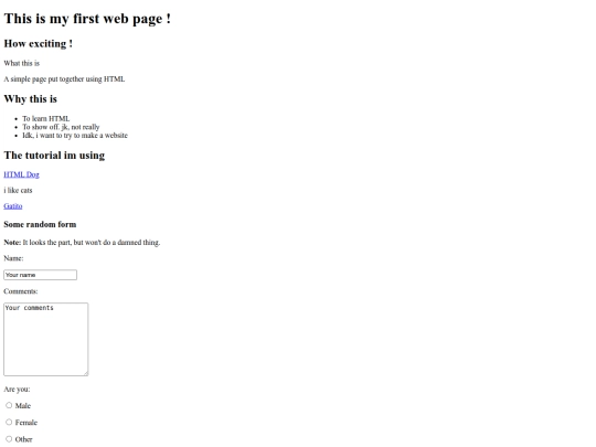 testpage screenshot