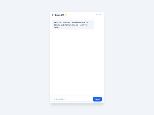 chatbot screenshot
