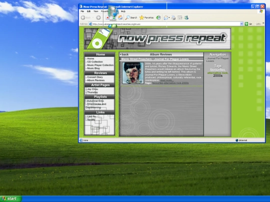 music/albumreviews screenshot
