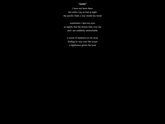 poetry/maine screenshot