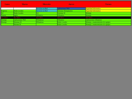Horario clase/horario screenshot