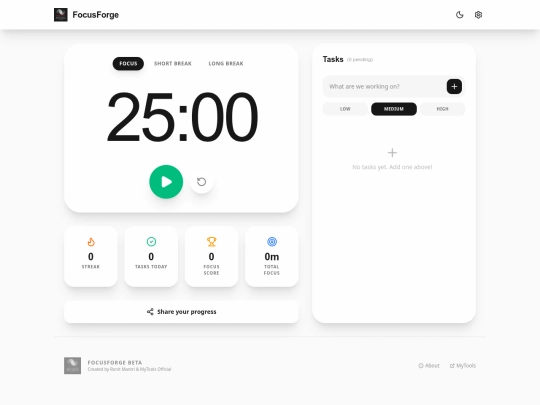 FocusForge screenshot