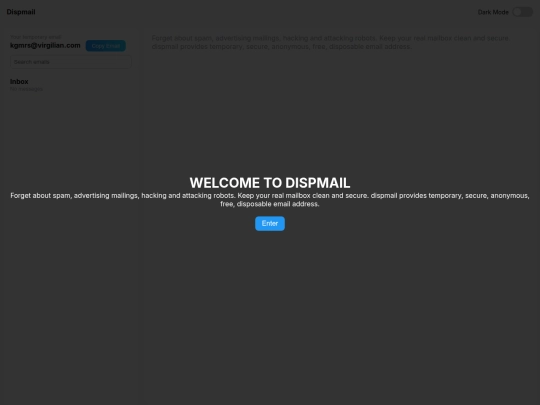 dispmail screenshot