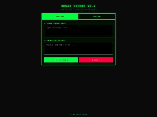 emoji-cipher screenshot