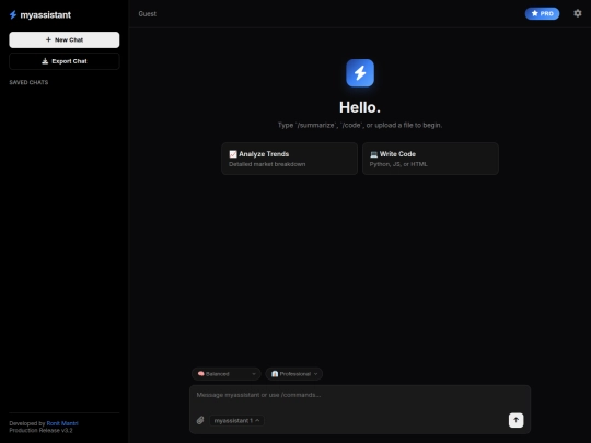 myassistant/BETA/chat1 screenshot