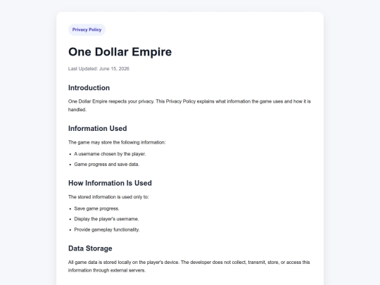 onedollarempireprivacy screenshot