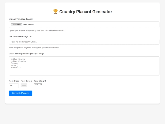 placardgen screenshot