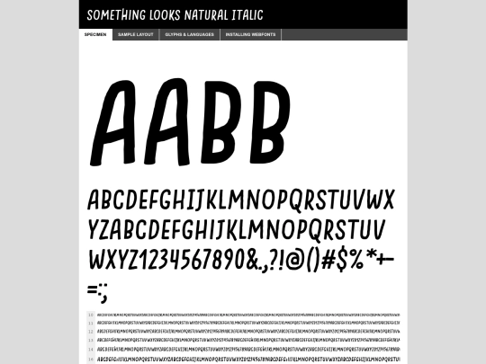 fonts/something_looks_natural_italic-demo screenshot