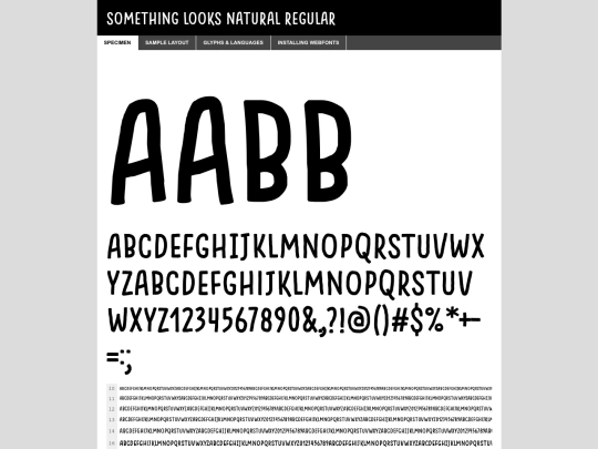 fonts/something_looks_natural_regular-demo screenshot