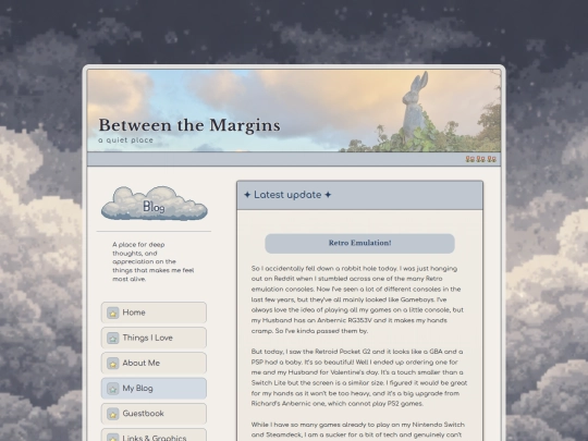 Blog screenshot