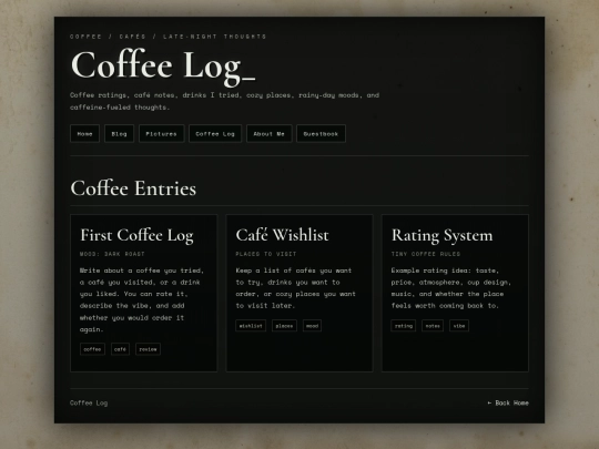 coffee-log screenshot