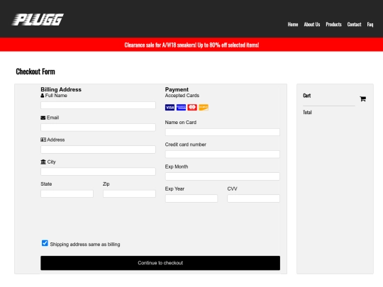 checkout screenshot