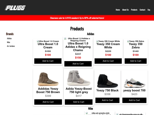 products screenshot