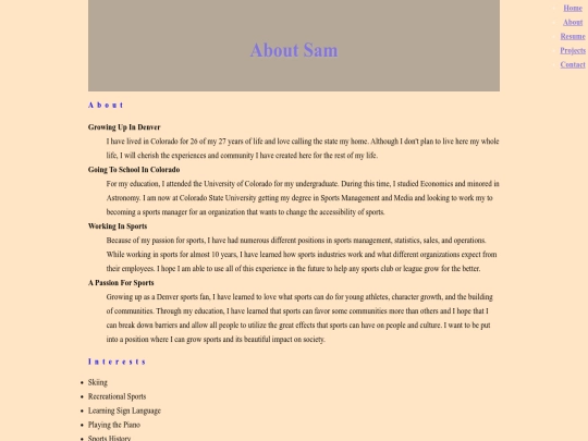 secondary pages/about screenshot