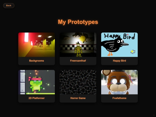 Prototypes screenshot
