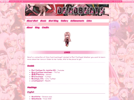 links screenshot
