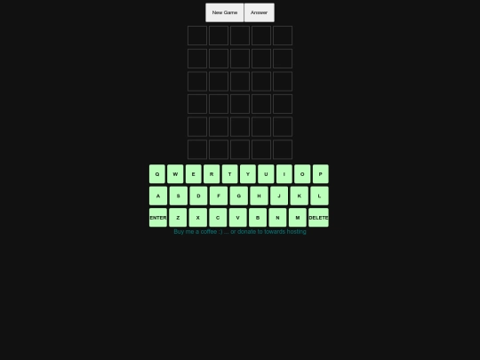 gamecorner/wordle screenshot