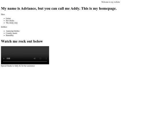 misc/experiments/addyscoolwebsite screenshot