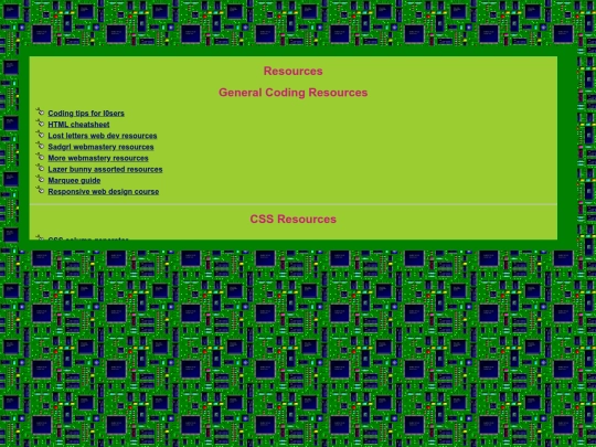 resources screenshot