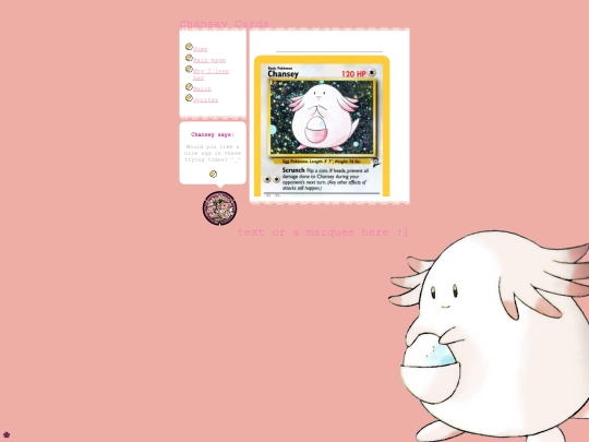 shrines/chanseyshrine/cards screenshot