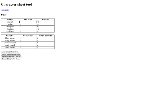 charactersheet screenshot