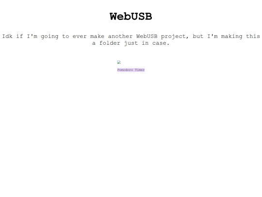 projects/webUSB screenshot