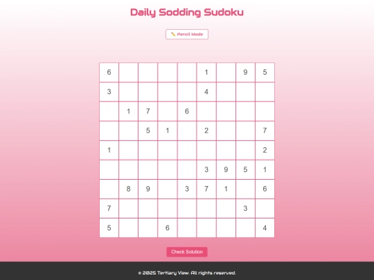 sudoku screenshot