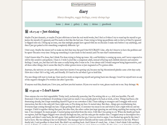 diary screenshot
