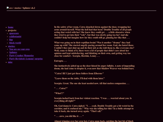 fics/splinter/02 screenshot
