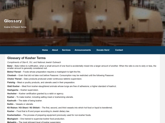 glossary screenshot