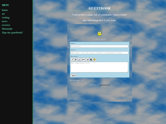 guestbook screenshot