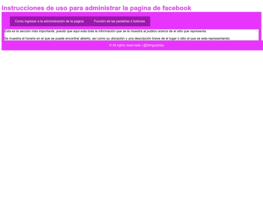 Page/Informacion screenshot