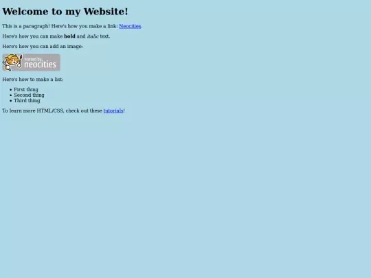 testpage screenshot