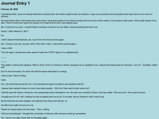 JournalEntry1 screenshot
